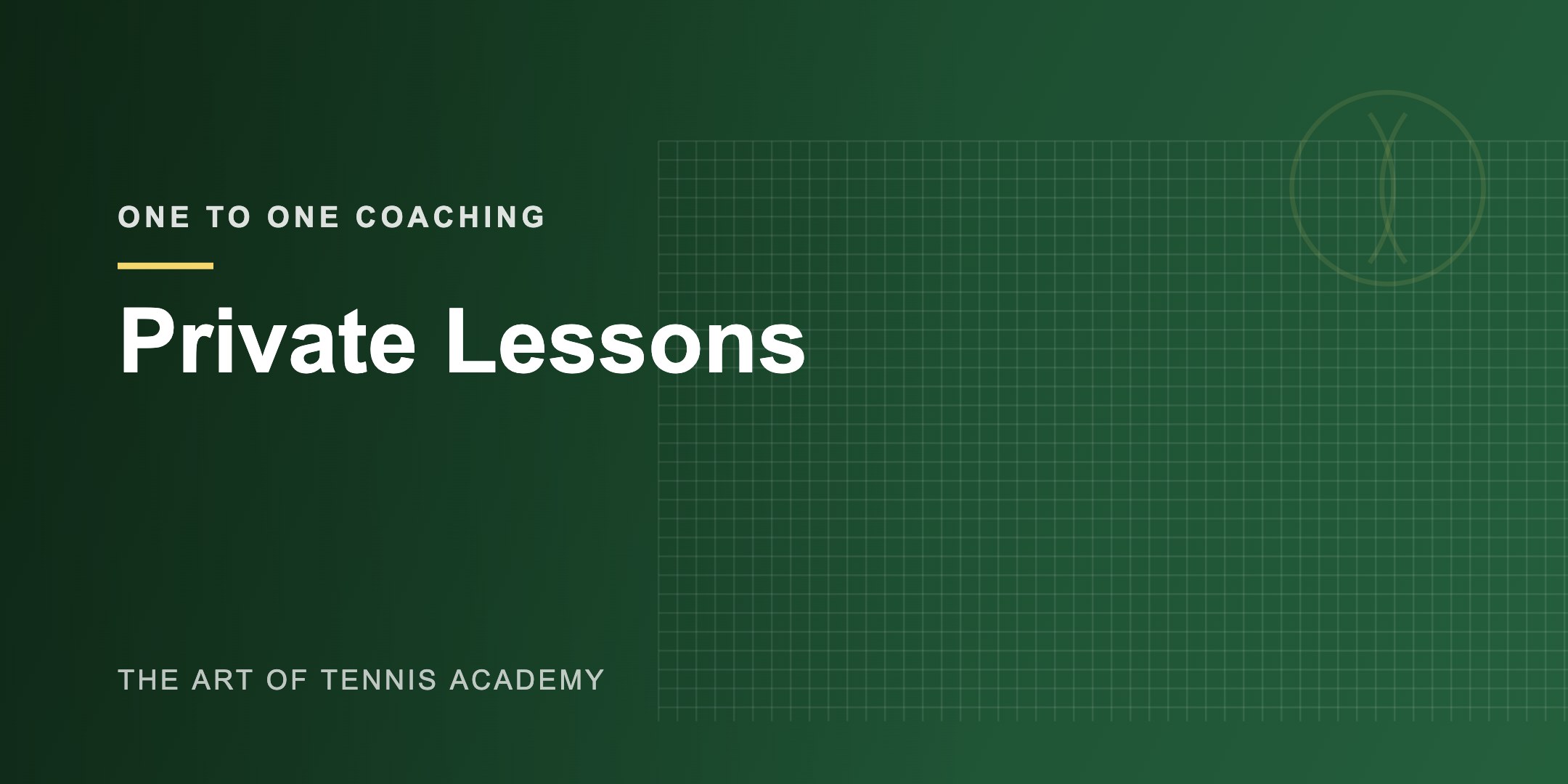 Private & Semi-Private Lessons · Fall 2026